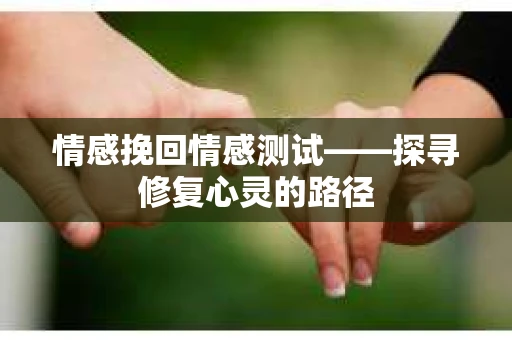 情感挽回情感测试——探寻修复心灵的路径