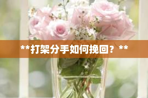 **打架分手如何挽回？**