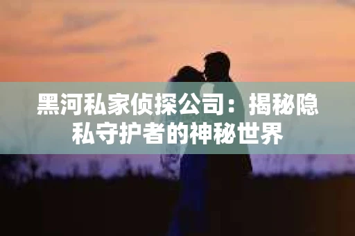 黑河私家侦探公司：揭秘隐私守护者的神秘世界