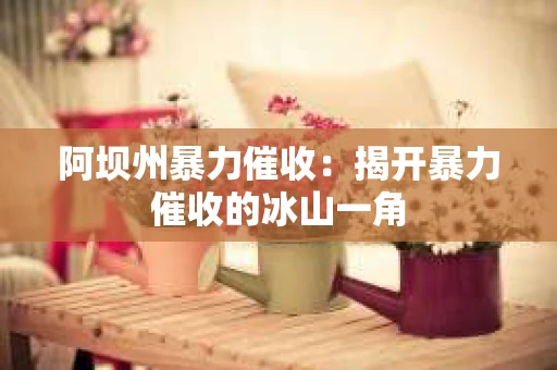 阿坝州暴力催收：揭开暴力催收的冰山一角