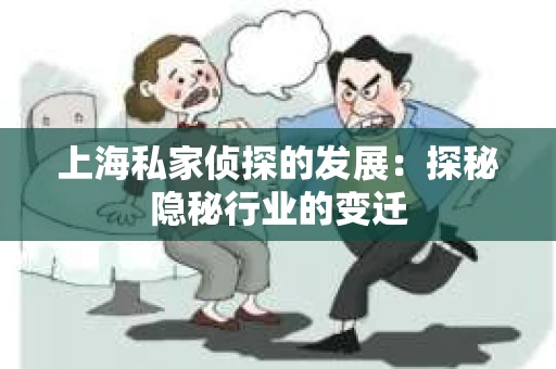 上海私家侦探的发展：探秘隐秘行业的变迁