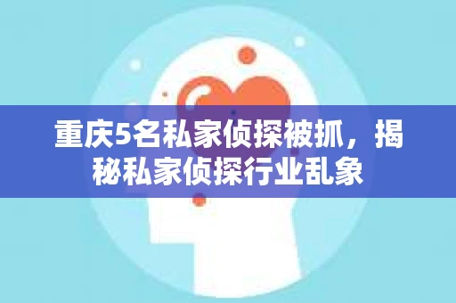 重庆5名私家侦探被抓，揭秘私家侦探行业乱象