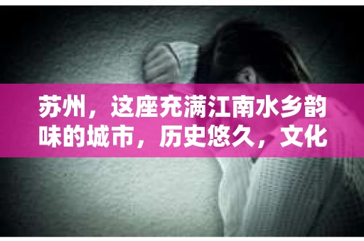 苏州，这座充满江南水乡韵味的城市，历史悠久，文化底蕴深厚。在这样一个充满故事的地方，私家侦探公司自然也不少。那么，苏州哪有私家侦探公司呢？今天，我就来给大家盘点一下。