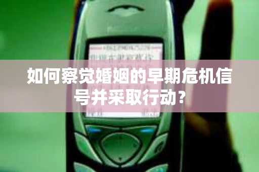 如何察觉婚姻的早期危机信号并采取行动？