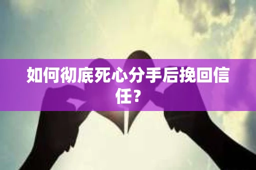 如何彻底死心分手后挽回信任？