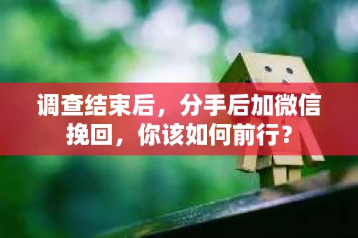 调查结束后，分手后加微信挽回，你该如何前行？