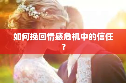 如何挽回情感危机中的信任？