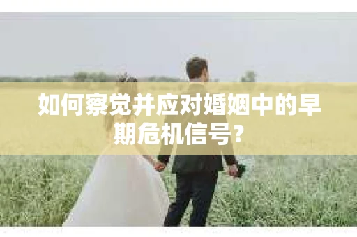 如何察觉并应对婚姻中的早期危机信号？