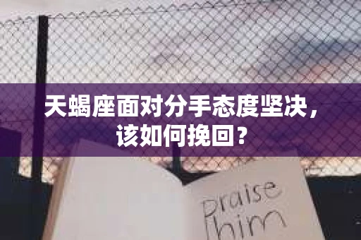 天蝎座面对分手态度坚决，该如何挽回？