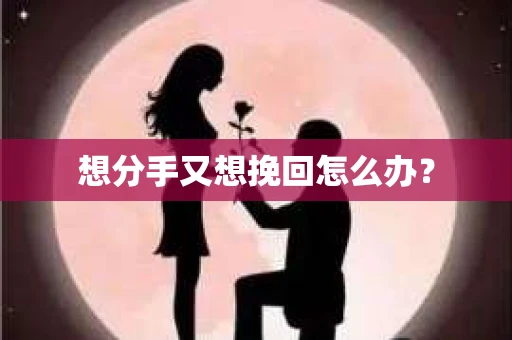 想分手又想挽回怎么办？
